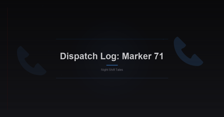 Dispatch Log: The Call from Marker 71 — featured image