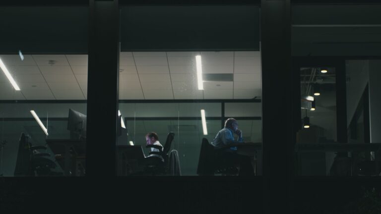 A bright lifestyle photo depicting building habits on night shift schedule.